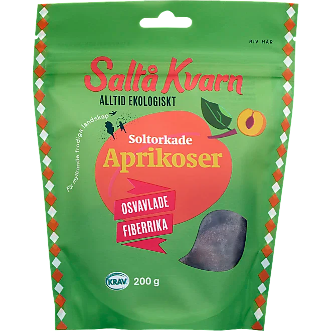 Aprikoser Soltorkade Ekologiska Saltå Kvarn 200g