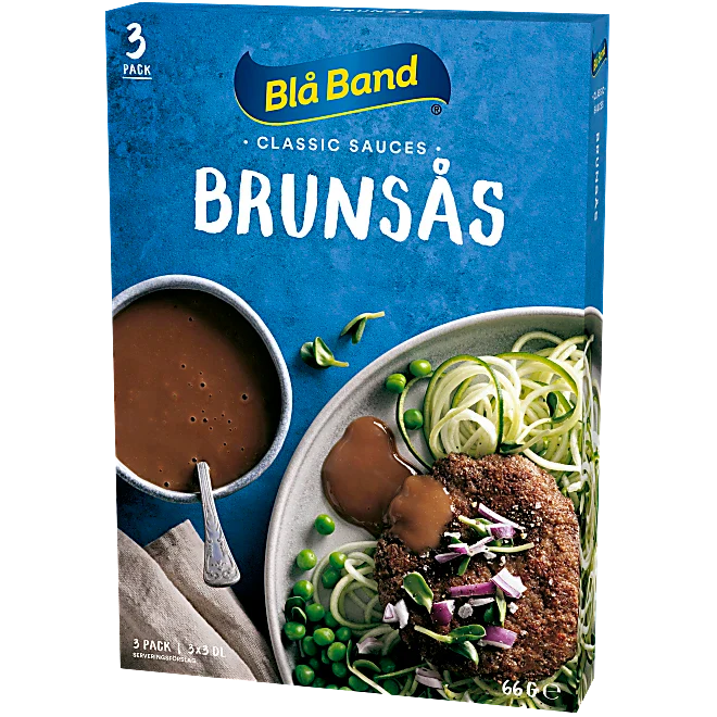Brunsås 3-pack Blå Bands 66g