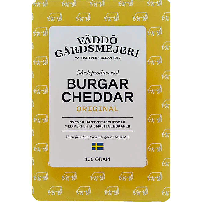 Cheddar Burgar Original Väddö 100g