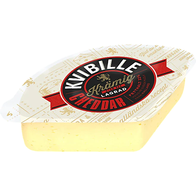 Cheddar Krämig Lagrad utan vax Kvibille ca 750g