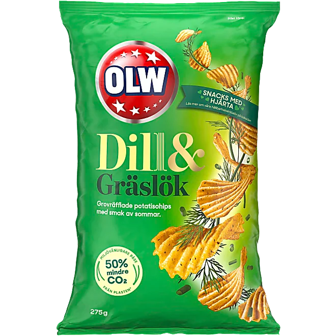 Chips Dill & Gräslök OLW 275g