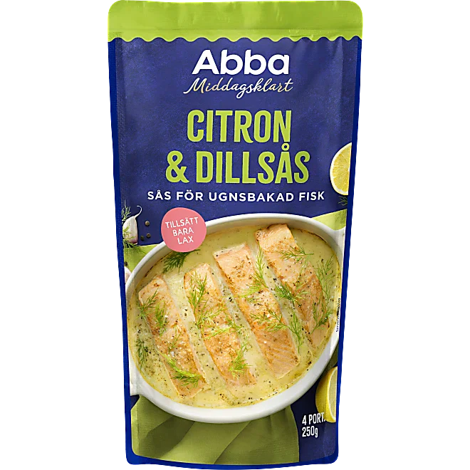 Citron & Dill Sås Ugnsbakad Fisk Abba 250g