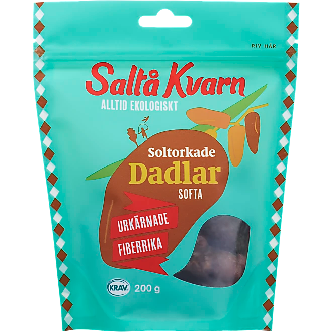 Dadlar Softa Soltorkade Ekologiska Saltå Kvarn 200g