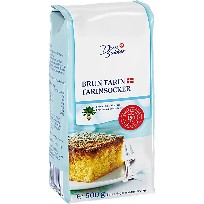 Farinsocker Brun Dansukker 500g