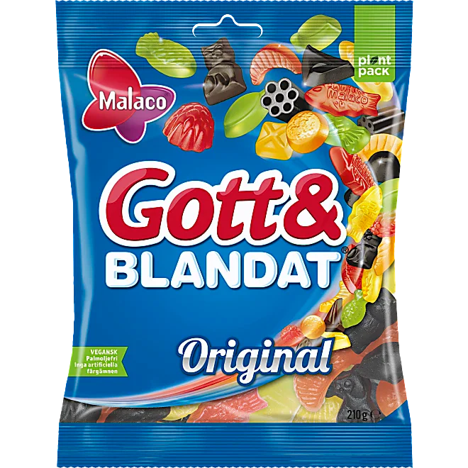 Gott & Blandat Original Malaco 210g