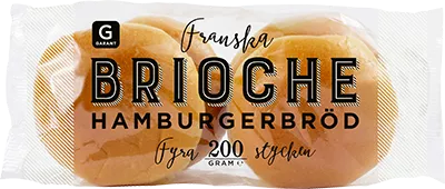 Hamburgerbröd Brioche Garant 200g