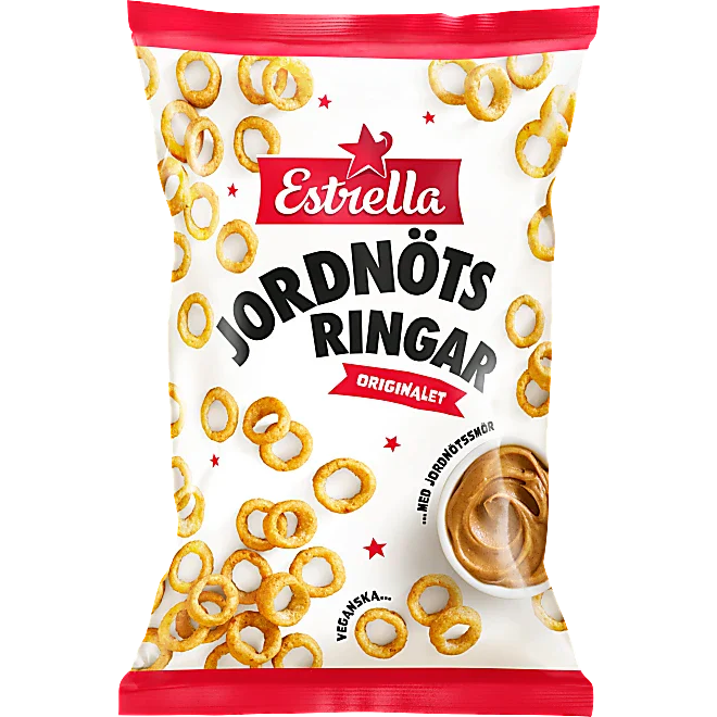 Jordnötsringar Estrella 250g