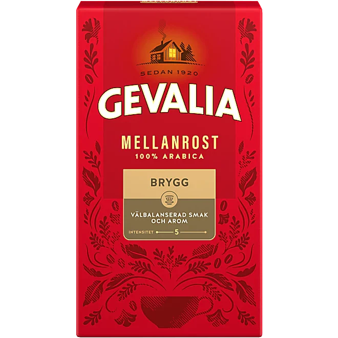 Kaffe Mellanrost Brygg Gevalia 450g