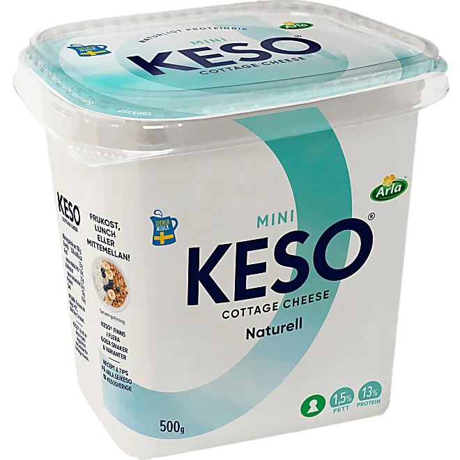Keso Cottage Cheese Naturell Mini Arla 500g