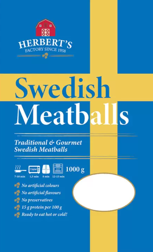 Herberts Köttbullar Färdiglagade Härryda Karlsson 1000g