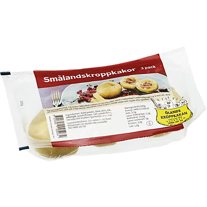 Kroppkakor Småland 3-pack Ölandskroppkakan 300g