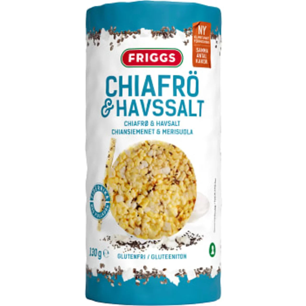 Majskakor Chiafrö & Havssalt Glutenfri Friggs 130g