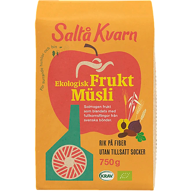 Müsli Ekologisk Frukt Saltå Kvarn 750g