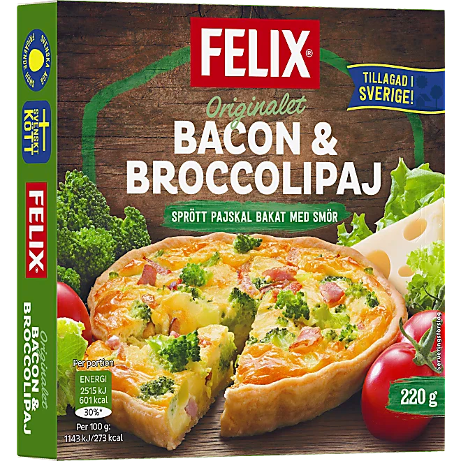 Paj Bacon & Broccoli Felix 220g