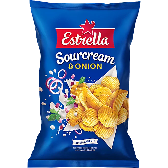 Chips Sourcream & Onion Chips Estrella 275g