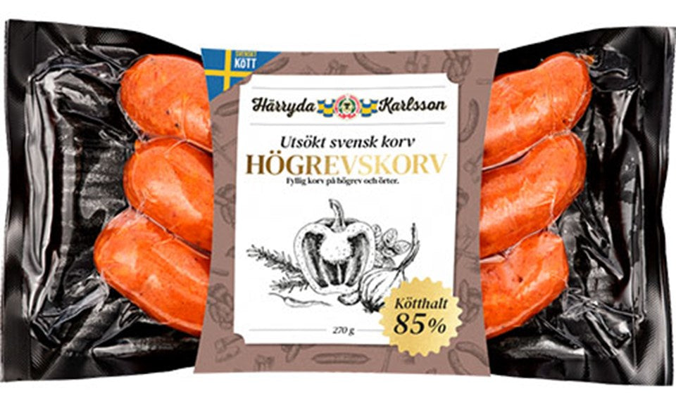 Högrev Premiumkorv 85% Härryda Karlsson 270g