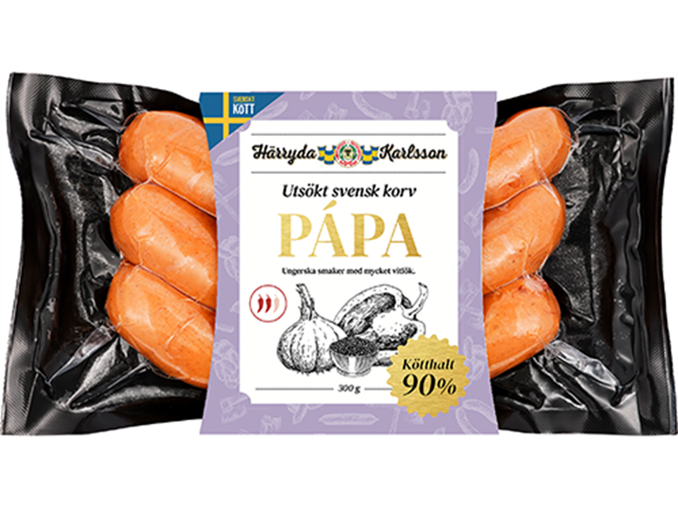 Papa Premiumkorv 90% Härryda Karlsson 300g